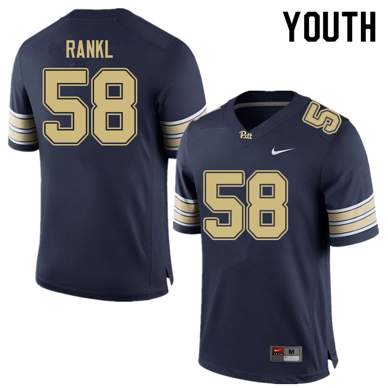 Youth #58 Terrence Rankl Pitt Panthers College Football Jerseys Sale-Navy